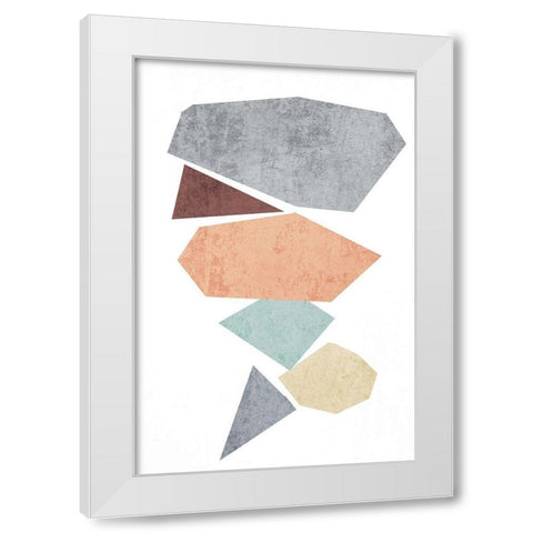 Geometric Shapes IV White Modern Wood Framed Art Print by Orlov, Irena