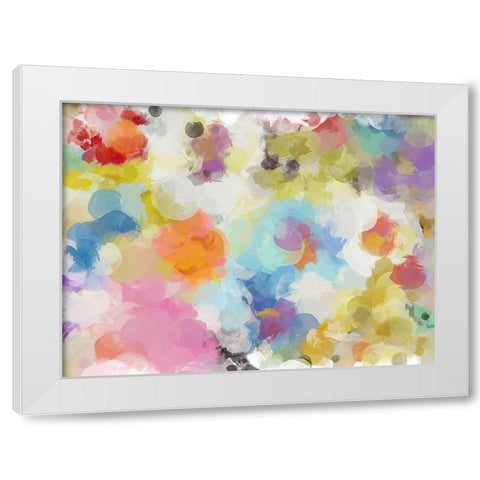 Playful Movement IV White Modern Wood Framed Art Print by Orlov, Irena