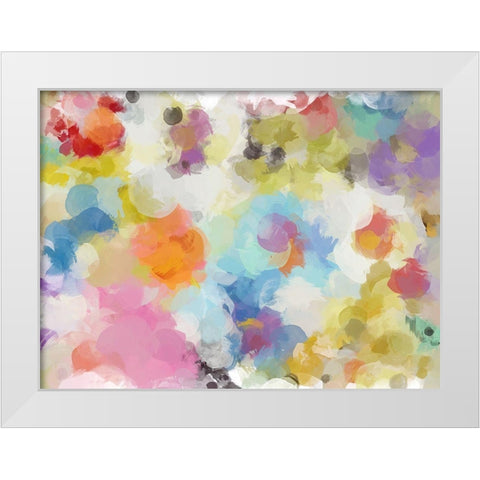 Playful Movement IV White Modern Wood Framed Art Print by Orlov, Irena