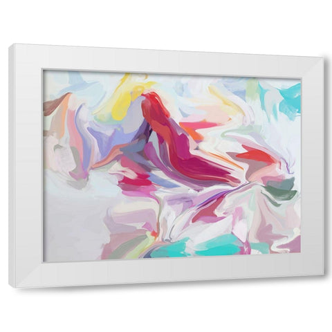 Energy Surrounding Your Life I White Modern Wood Framed Art Print by Orlov, Irena