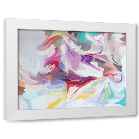 Energy Surrounding Your Life II White Modern Wood Framed Art Print by Orlov, Irena