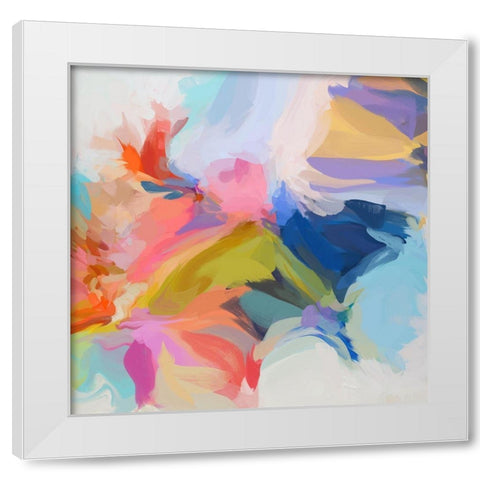 Life Of Our Time White Modern Wood Framed Art Print by Orlov, Irena