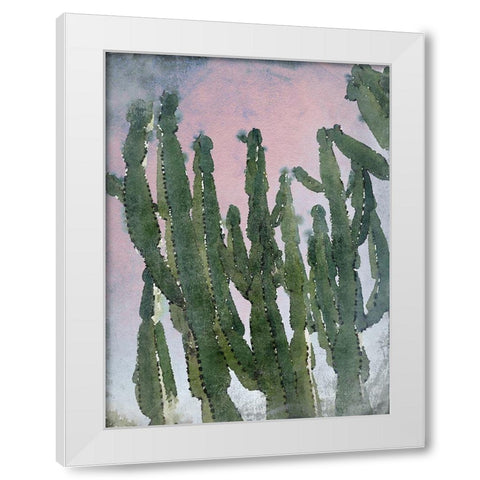 Desert Cactus I White Modern Wood Framed Art Print by Orlov, Irena