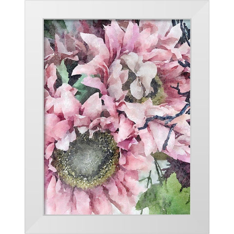 Soft Pink White Modern Wood Framed Art Print by Orlov, Irena