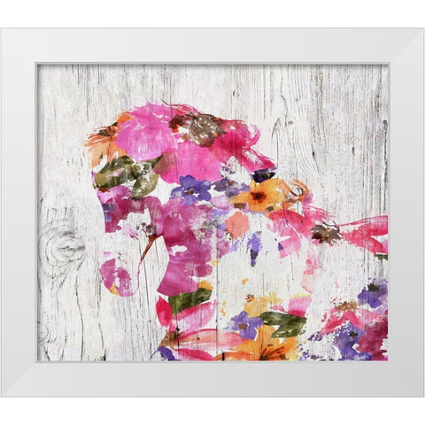 Bohemian Horse White Modern Wood Framed Art Print by Orlov, Irena