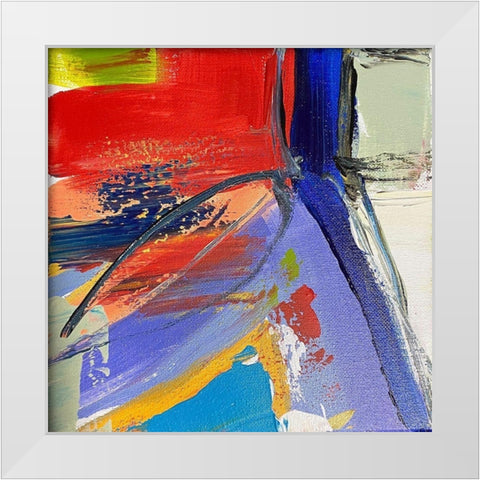 Joyful Modernist Abstraction III White Modern Wood Framed Art Print by Orlov, Irena