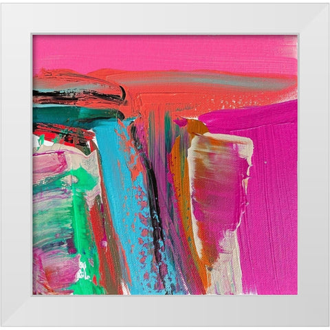 Joyful Modernist Abstraction V White Modern Wood Framed Art Print by Orlov, Irena