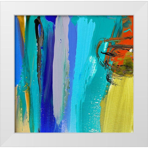 Joyful Modernist Abstraction VII White Modern Wood Framed Art Print by Orlov, Irena