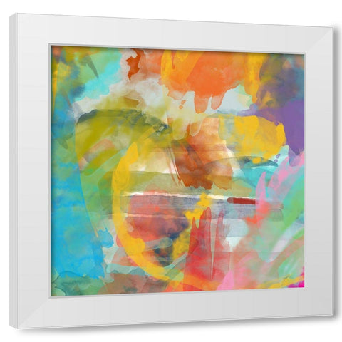 Touch II White Modern Wood Framed Art Print by Orlov, Irena