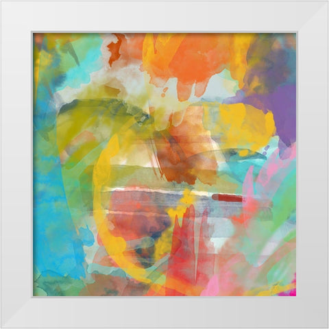 Touch II White Modern Wood Framed Art Print by Orlov, Irena