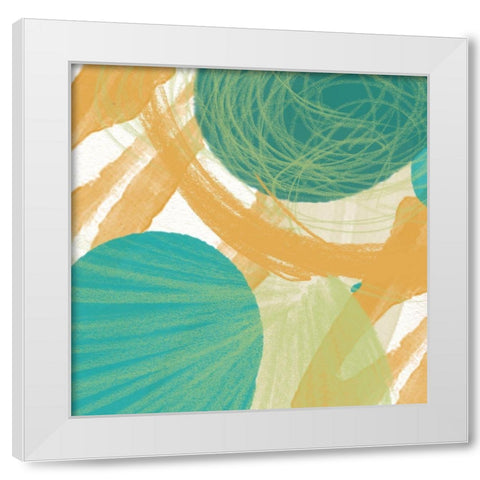 Touch I White Modern Wood Framed Art Print by Orlov, Irena
