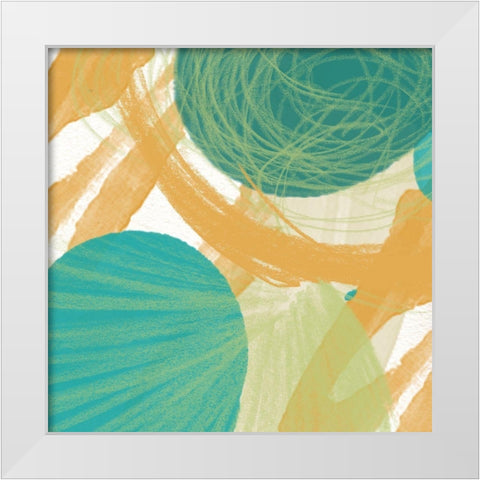 Touch I White Modern Wood Framed Art Print by Orlov, Irena