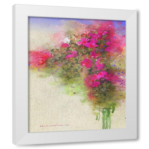 Cascade of Roses White Modern Wood Framed Art Print by Vest, Christopher
