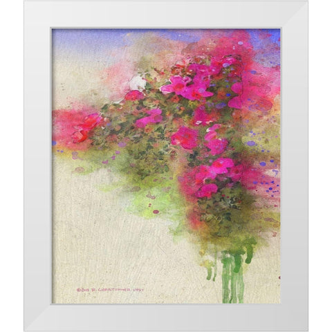 Cascade of Roses White Modern Wood Framed Art Print by Vest, Christopher