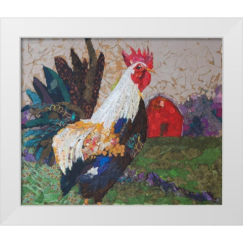 Au Chant du Coq White Modern Wood Framed Art Print by St Hilaire, Elizabeth