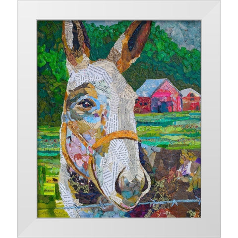 Snowflake White Modern Wood Framed Art Print by St Hilaire, Elizabeth