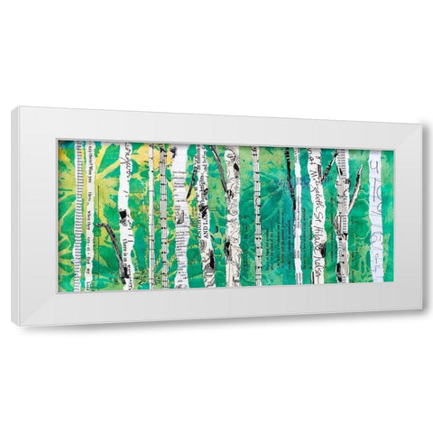 Birches Green  White Modern Wood Framed Art Print by St Hilaire, Elizabeth
