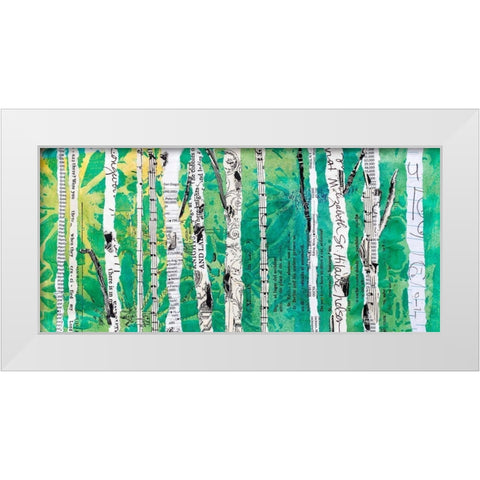 Birches Green  White Modern Wood Framed Art Print by St Hilaire, Elizabeth
