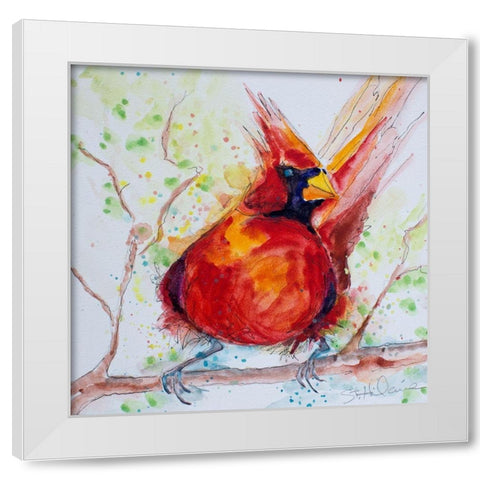 Red Rocket White Modern Wood Framed Art Print by St Hilaire, Elizabeth