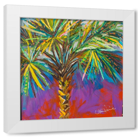 River Palm White Modern Wood Framed Art Print by St Hilaire, Elizabeth