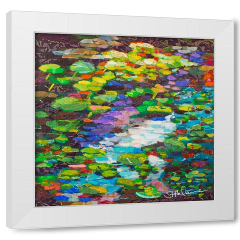 Spatterdocks White Modern Wood Framed Art Print by St Hilaire, Elizabeth
