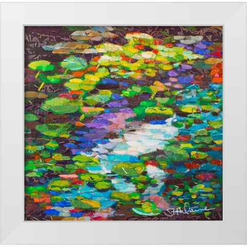 Spatterdocks White Modern Wood Framed Art Print by St Hilaire, Elizabeth