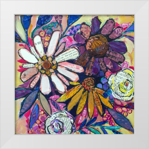 Purple Passion White Modern Wood Framed Art Print by St Hilaire, Elizabeth