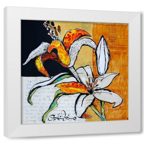 Lily Floral Study White Modern Wood Framed Art Print by St Hilaire, Elizabeth