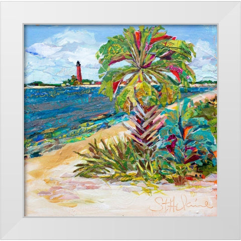 Around the Bend White Modern Wood Framed Art Print by St Hilaire, Elizabeth