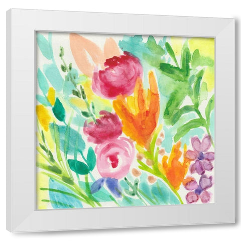 April Showers White Modern Wood Framed Art Print by St Hilaire, Elizabeth