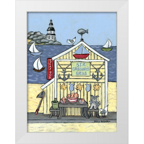 Sir Gregorys Grub White Modern Wood Framed Art Print by Wojahn, Holly