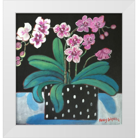 Orchid for Terri White Modern Wood Framed Art Print by Wojahn, Holly
