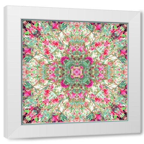 Mandala Azalea White Modern Wood Framed Art Print by Stalus, Judy