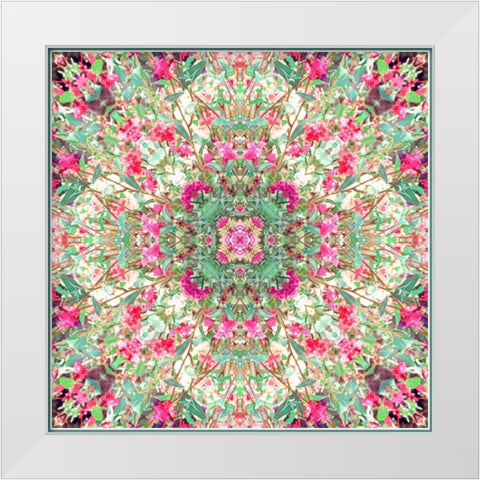 Mandala Azalea White Modern Wood Framed Art Print by Stalus, Judy