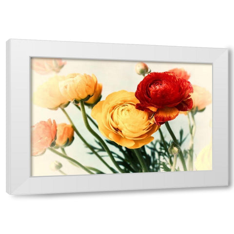 Orange and Red White Modern Wood Framed Art Print by Stalus, Judy