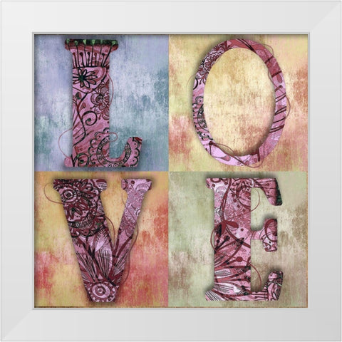 Loveart White Modern Wood Framed Art Print by Smith, Karen