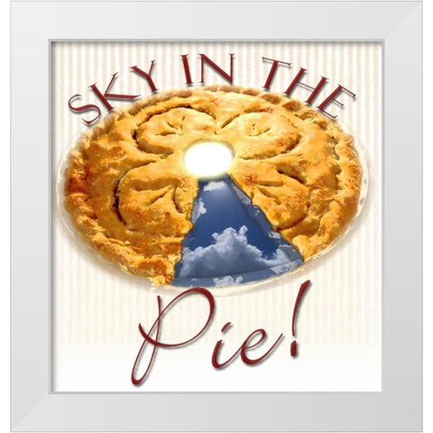 Sky in the Pie White Modern Wood Framed Art Print by Smith, Karen