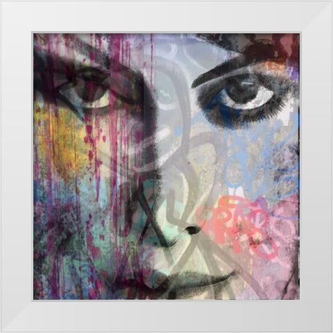 Facepaint I White Modern Wood Framed Art Print by Smith, Karen