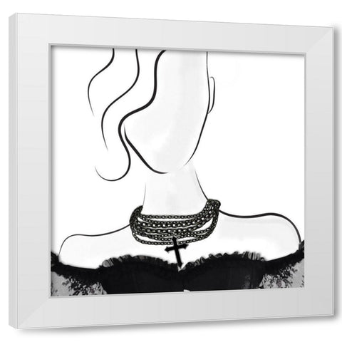 Couture Goth  White Modern Wood Framed Art Print by Smith, Karen