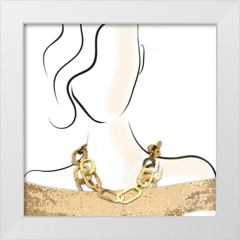 Couture Statement White Modern Wood Framed Art Print by Smith, Karen