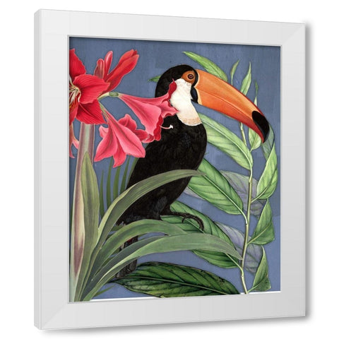 Toucan Jungle I White Modern Wood Framed Art Print by Smith, Karen