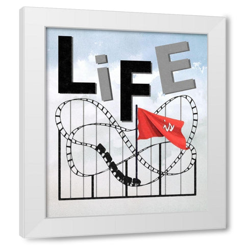 Life White Modern Wood Framed Art Print by Smith, Karen