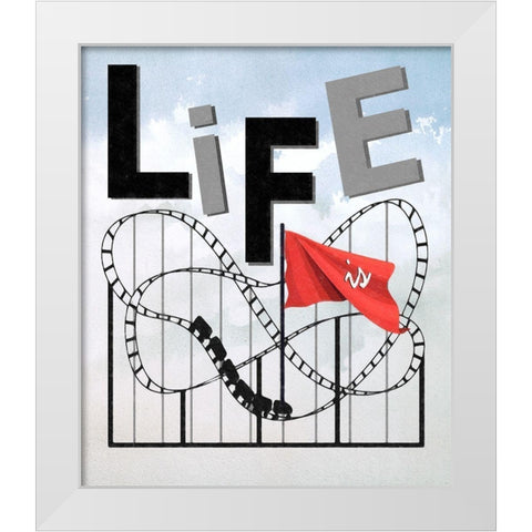Life White Modern Wood Framed Art Print by Smith, Karen