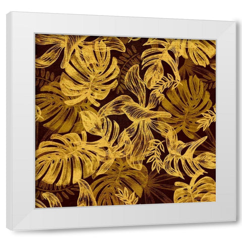 Golden Jungle II White Modern Wood Framed Art Print by Surma, Agata