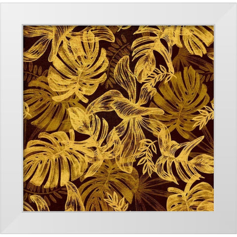 Golden Jungle II White Modern Wood Framed Art Print by Surma, Agata