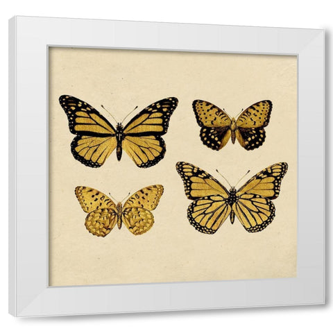 Mariposas White Modern Wood Framed Art Print by Surma, Agata