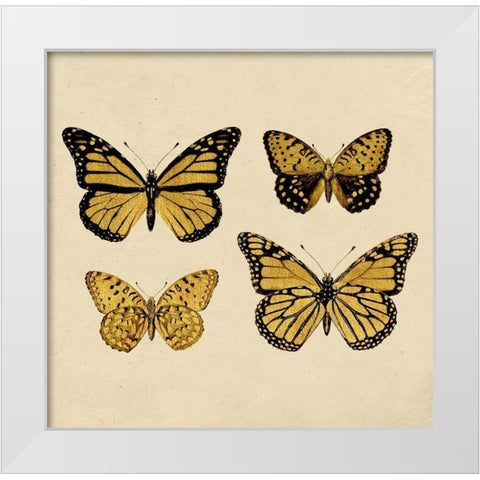 Mariposas White Modern Wood Framed Art Print by Surma, Agata