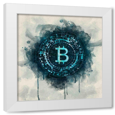 Bitcoin Era I White Modern Wood Framed Art Print by Surma, Agata