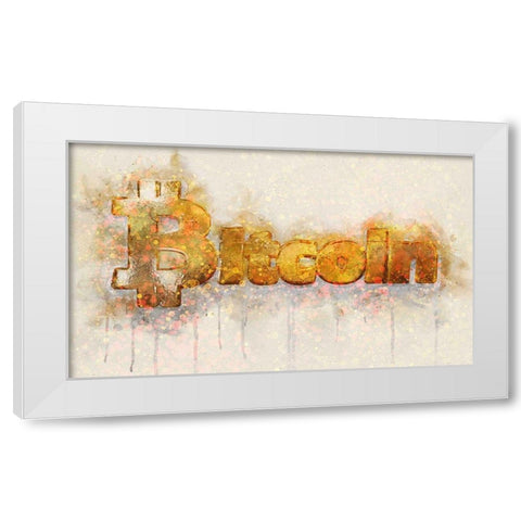 Bitcoin Era IV White Modern Wood Framed Art Print by Surma, Agata