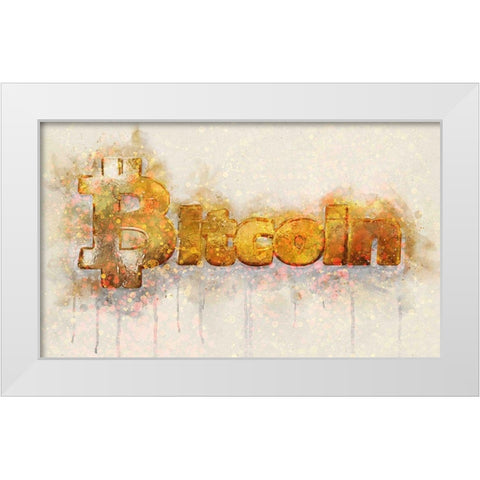 Bitcoin Era IV White Modern Wood Framed Art Print by Surma, Agata